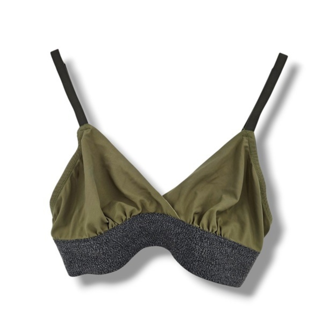 Half Moon Active By Modern Movement Olive Green Bra‎ Top Sportswear Women Size L